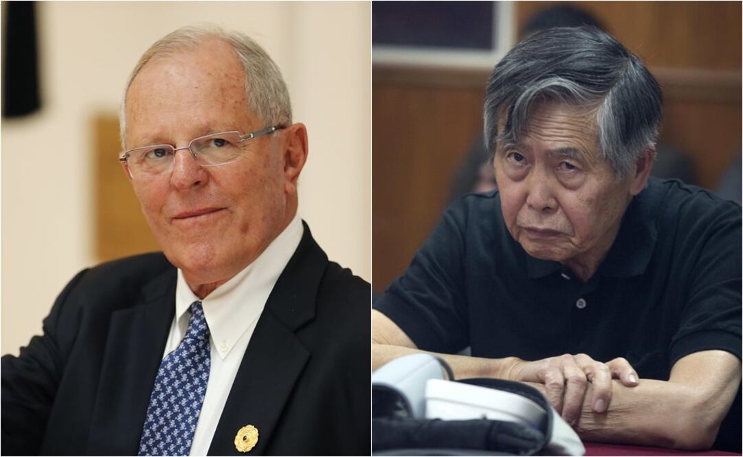 El presidente de Perú, Pedro Pablo Kuczynski,y el exmandatario Alberto Fujimori (Foto: AP)