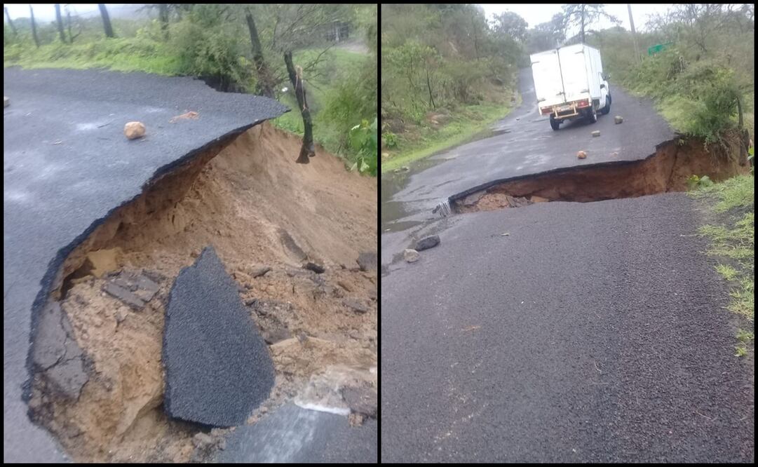 El socavón aparece en la misma región en que el pasado 10 de mayo se descubrió una grieta de más de un kilómetro de largo. Fotos: Twitter @PCJalisco