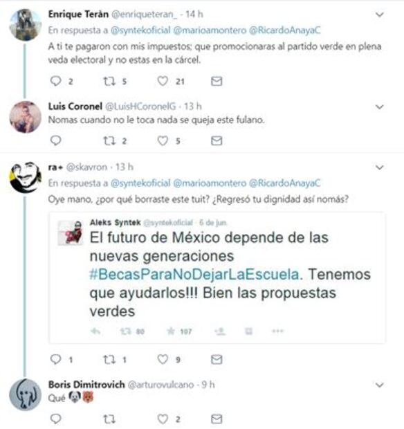 Alexs Syntek reclama a Ricardo Anaya uso de canción; tuiteros le recuerdan su episodio "verde"