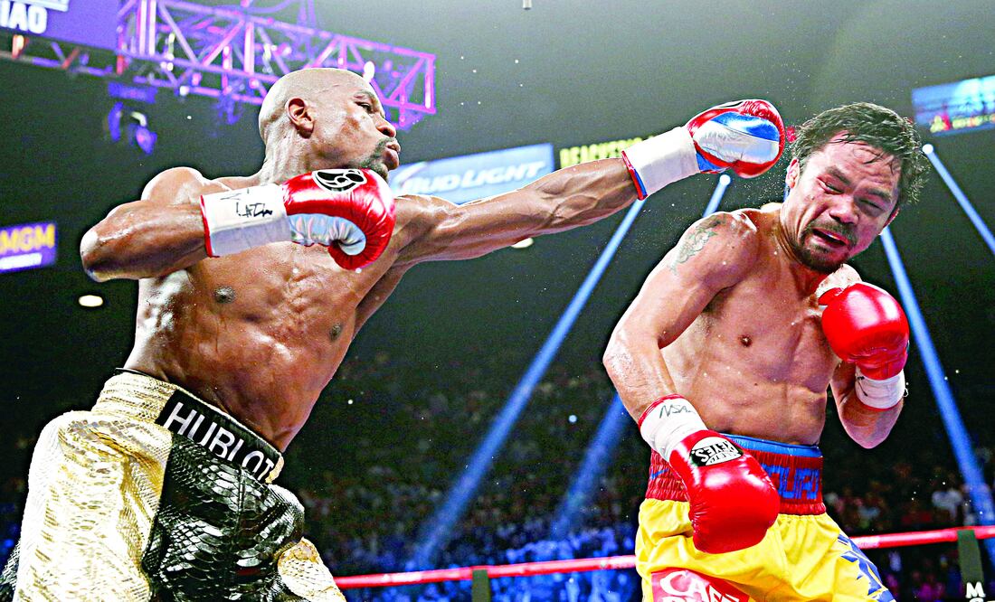 El combate del 2 de mayo fue contratado por 4.4 millones en el Pago Por Evento, con lo que rompió la marca de 2007 de la pelea entre Floyd y Oscar de la Hoya (JOHN LOCHER / AP)