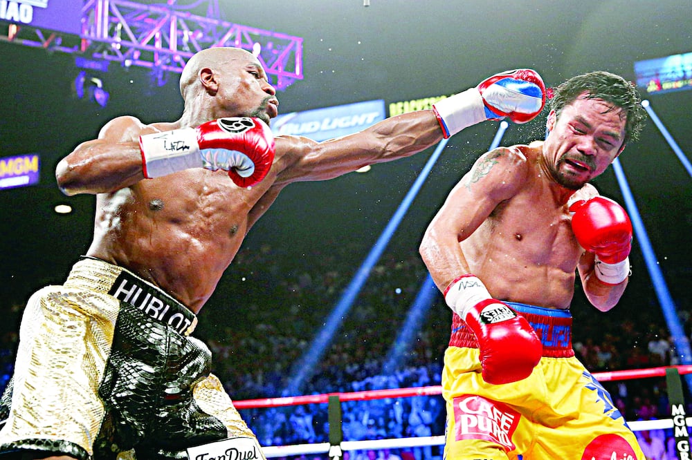 El combate del 2 de mayo fue contratado por 4.4 millones en el Pago Por Evento, con lo que rompió la marca de 2007 de la pelea entre Floyd y Oscar de la Hoya (JOHN LOCHER / AP)