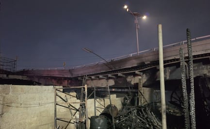 Tras incendio de recicladora, cierran la Autopista Siervo de la Nación; suspenden servicio en la Línea 2 del Mexibús