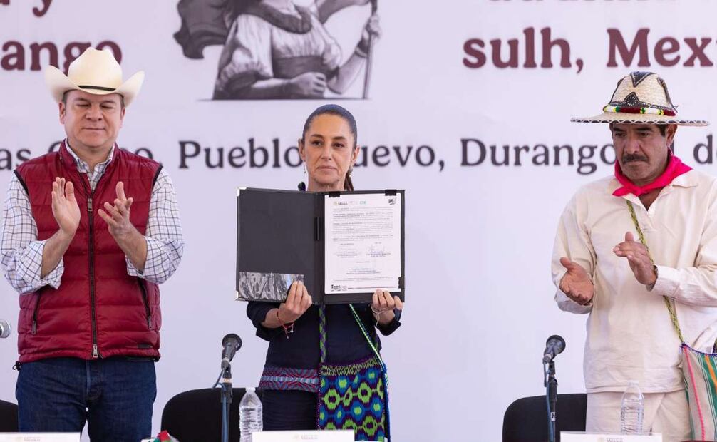 Claudia Sheinbaum en Durango esta tarde. Foto: Hugo Salvador/EL UNIVERSAL