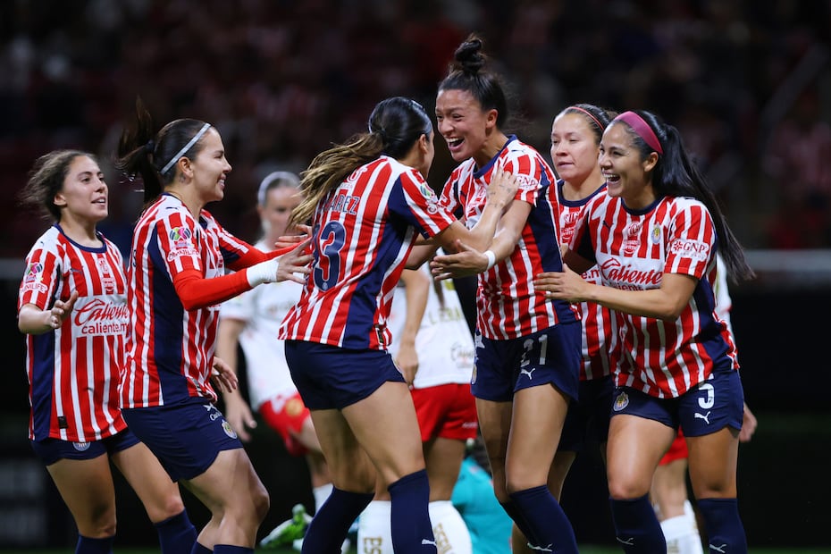 Chivas Femenil en festejo de gol, durante la fase regular del Clausura 2026 - Foto: Imago7