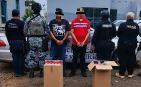 Caen dos acusados de extorsión en Michoacán; obligaban a comerciantes a vender cigarros falsos