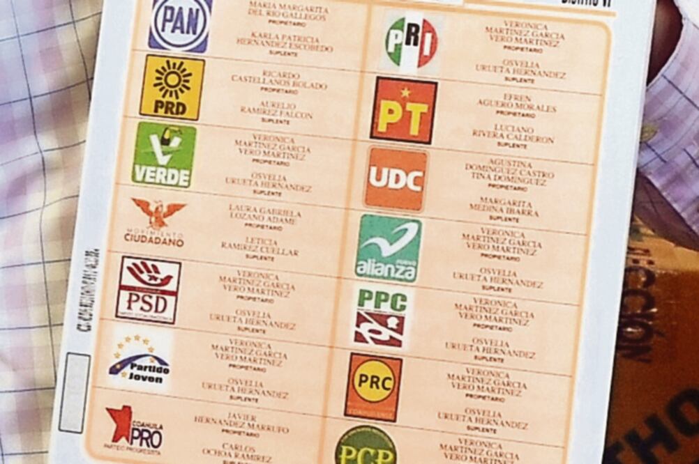 A diferencia de otros años, estas elecciones en Coahuila involucrarán a 15 partidos políticos (ARCHIVO. EL UNIVERSAL)