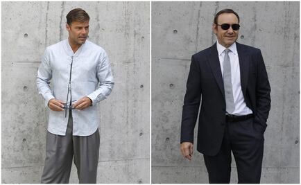 Ricky Martin y Kevin Spacey, en desfile de Armani