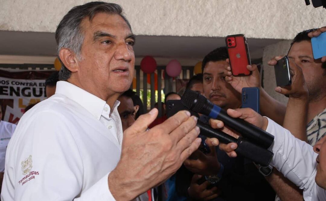 Américo Villarreal Anaya, gobernador de Tamaulipas, asegura que avanza la investigación sobre la detención de José Luis Aranza, delegado del IMSS en la entidad (26/04/2025). Foto: Especial