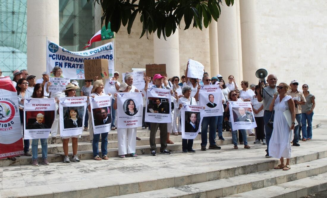 Colectivos de Yucatán respaldan proyecto que declara parcialmente inconstitucional la Reforma Judicial. (Foto: especial)