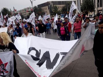 CNTE realiza mitin frente a Segob 