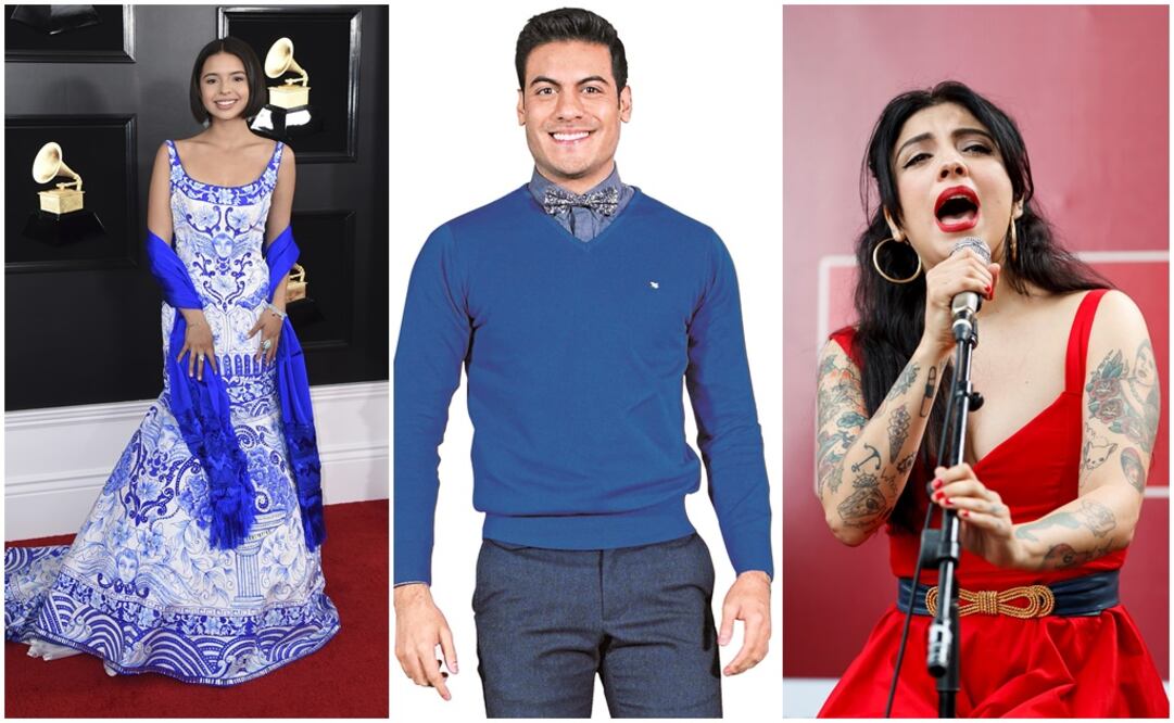 Ángela Aguilar, Carlos Rivera y Mon Laferte. Foto: Reuters, Agustín Salinas y EFE