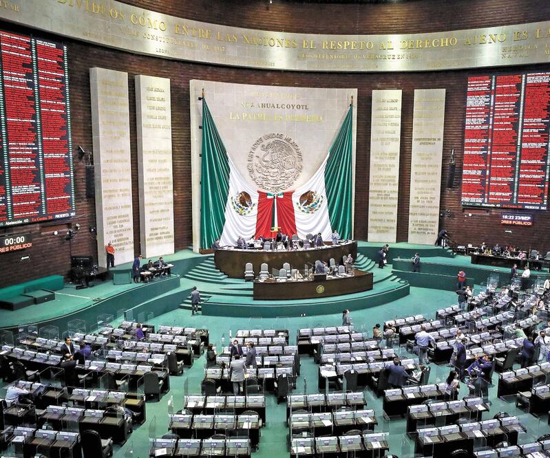 La Cámara de Diputados aprobó modificaciones en lo particular con 287 votos a favor, 40 abstenciones y 57 en contra, para que ningún servidor público gane más que el Presidente de la República. DIEGO SIMÓN SÁNCHEZ. EL UNIVERSAL