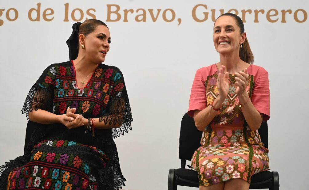 Presidenta Claudia Sheinbaum y gobernadora de Guerrero Evelyn Salgado (19/09/2025). Foto: Presidencia