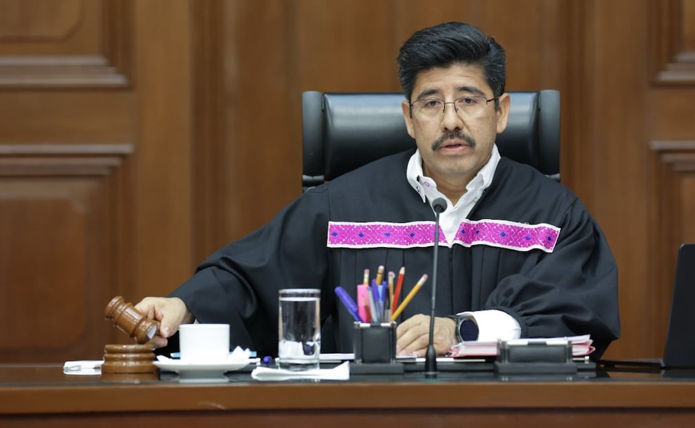 Ministro presidente Hugo Aguilar Ortiz en sesión del pleno de la Suprema Corte de Justicia de la Nación este 2 de marzo de 2026. Foto: Especial