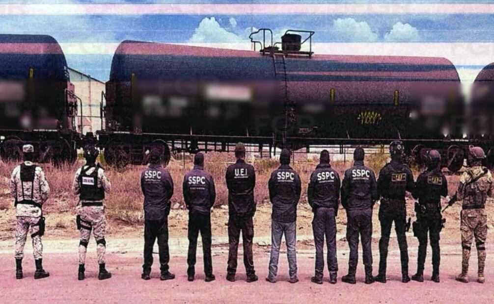 Carros-tanques de ferrocarril usados por la organización para el tráfico de combustibles. Foto: Especial
