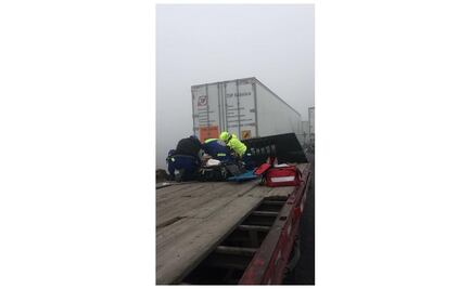 Carambola en carretera Saltillo-Monterrey deja 15 lesionados