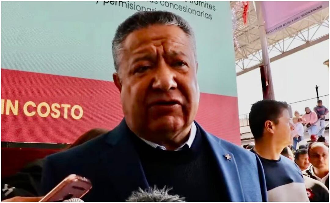 Julio Menchaca, Gobernador de Hidalgo, defiende la construcción del albergue para migrantes en Pachuca, Hidalgo (13/12/2024). Foto: Especial