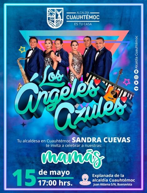 Sandra Cuevas anuncia concierto de Los Ángeles Azules en la Cuauhtémoc por Día de las Madres