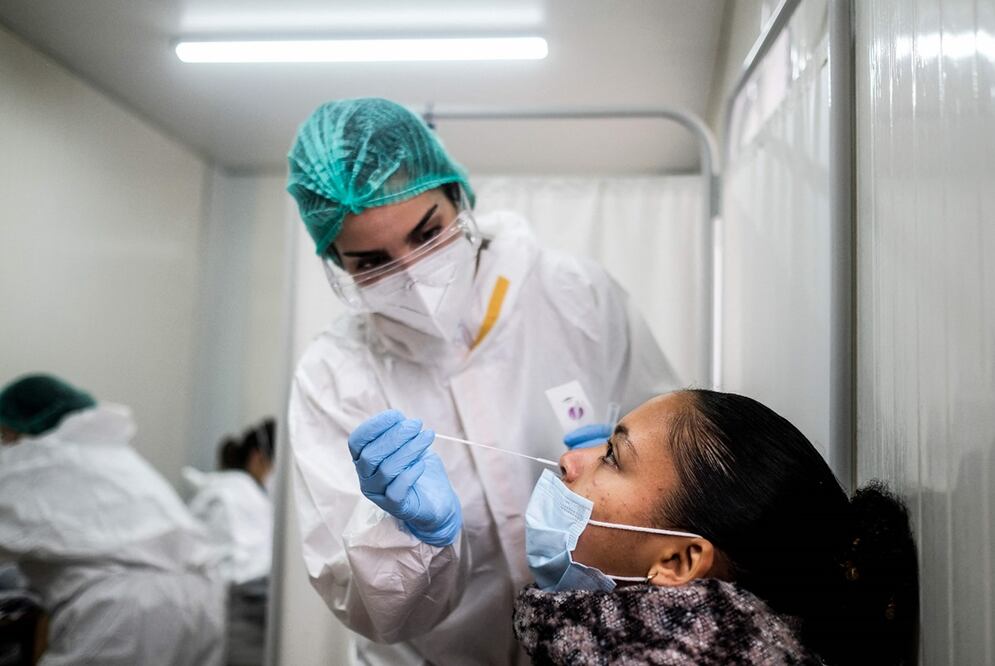 Prueba del Covid-19. Foto: AFP / Melo Moreira