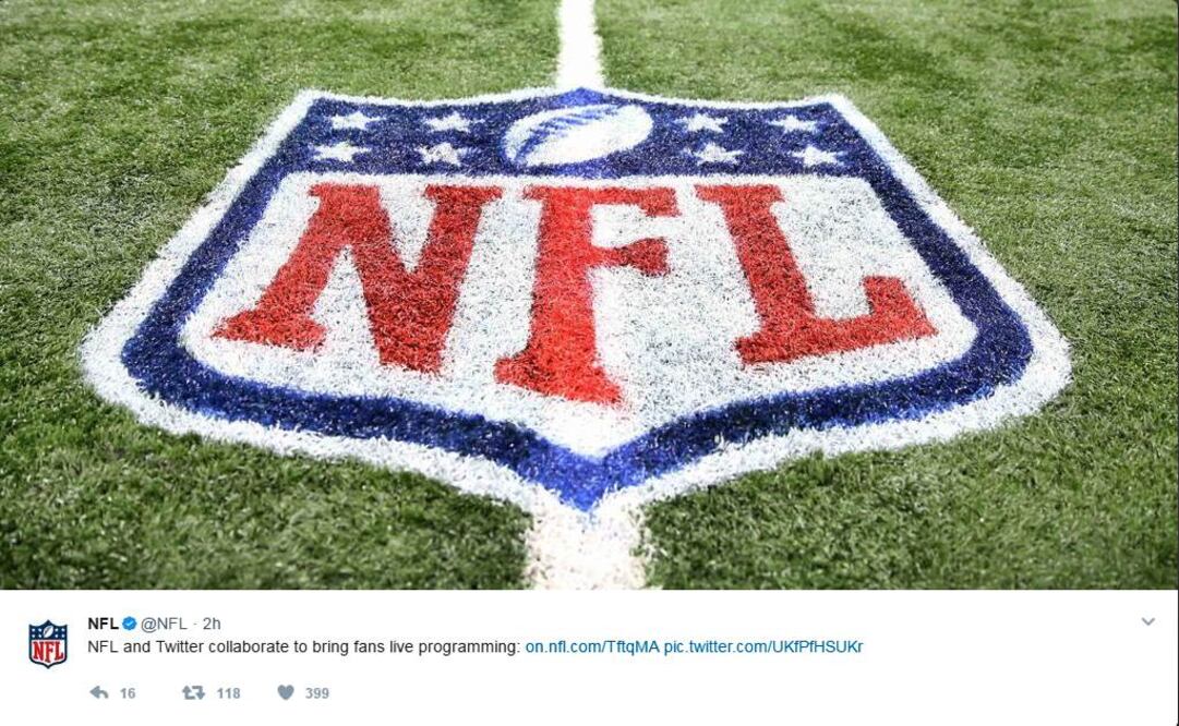 La red social Twitter Inc firmó un acuerdo con la Liga Nacional de Futbol americano, NFL