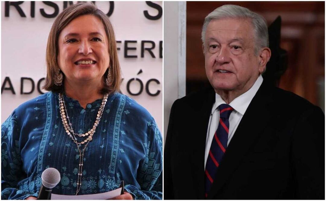 Xóchitl Gálvez y el presidente López Obrador. Foto: Archivo