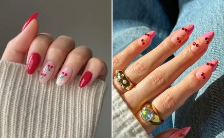 7 divertidos diseños de uñas con cerezas para lucir en verano