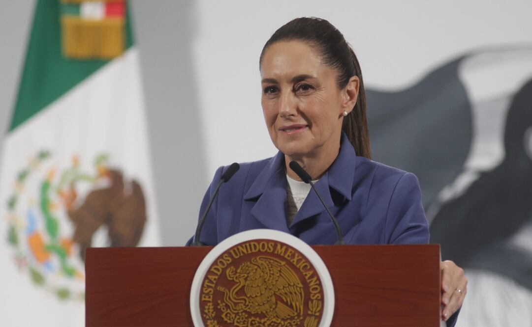 Claudia Sheinbaum en su conferencia matutina del 27 de junio de 2025. Foto: Carlos Mjeía / EL UNIVERSAL