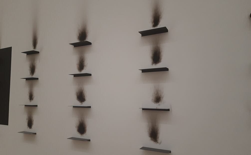 Aspectos de la exposición de  Jannis Kounellis.