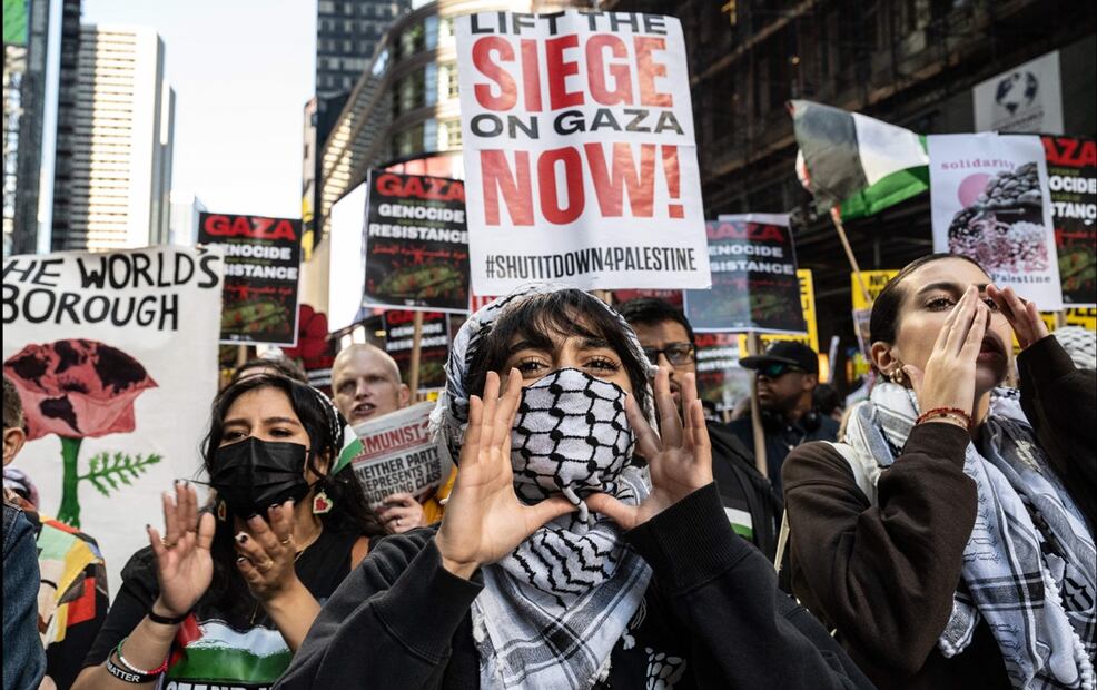 Manifestantes en Nueva York. Foto: AFP