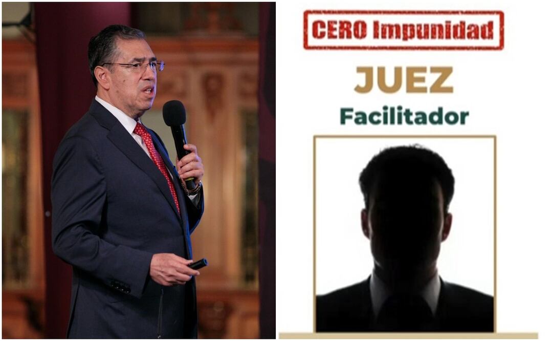 Luis Rodríguez Bucio exhibe en la mañanera de AMLO a jueces que liberan a delincuentes. Foto: Presidencia