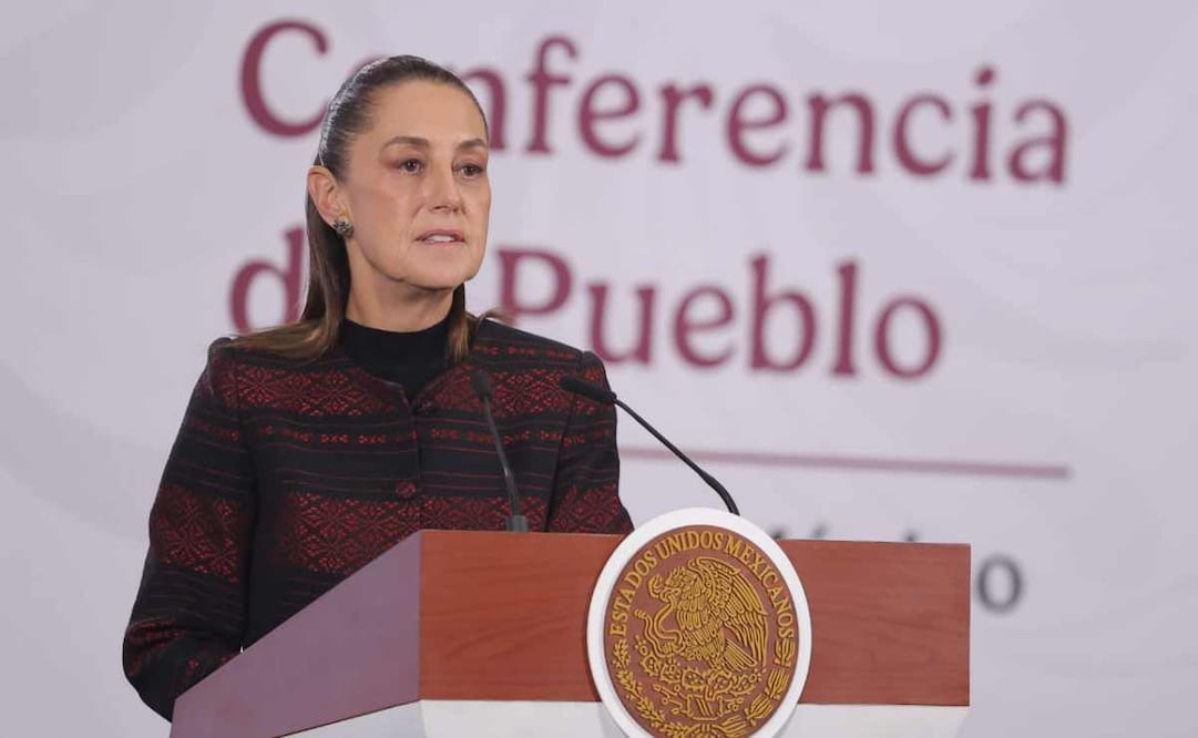 La presidenta Claudia Sheinbaum durante la mañanera del 17 de diciembre del 2025. Foto: Gabriel Pano / EL UNIVERSAL