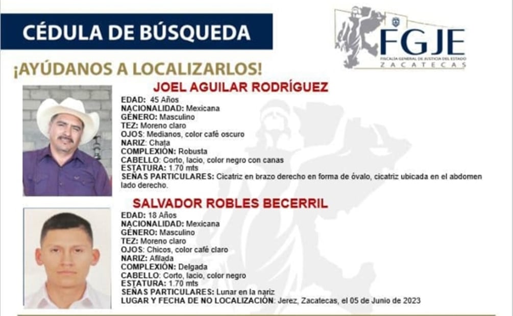 Foto: Fiscalía de Zacatecas