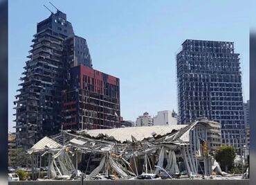 Así quedó una agencia de autos de lujo tras la explosión de Beirut