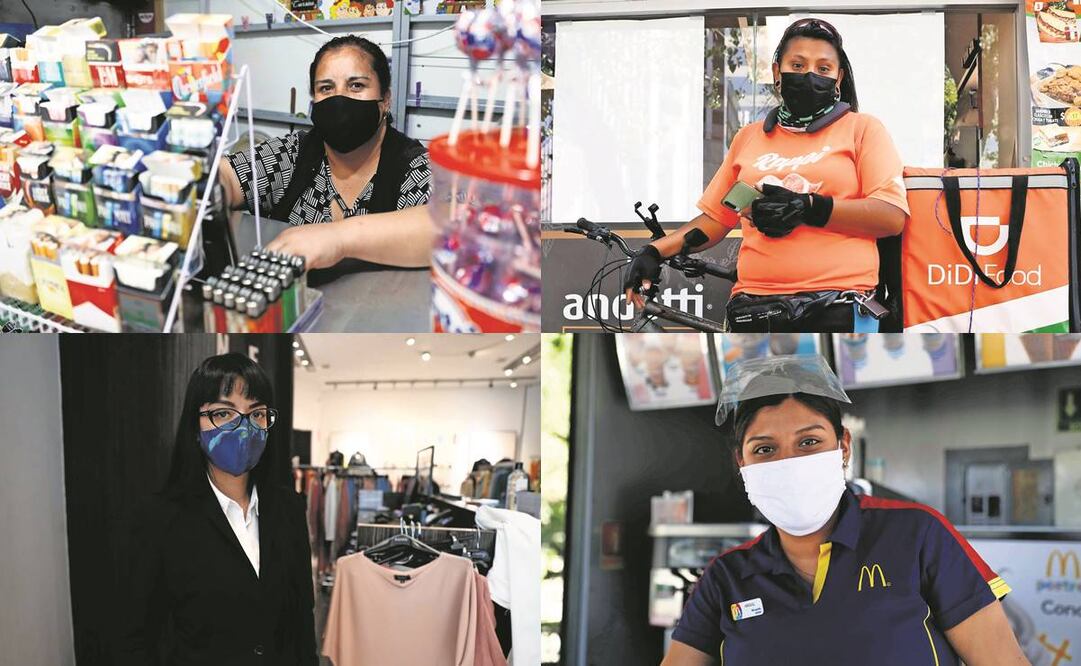 De izquierda a derecha: Elsa, Gabriela, Lizbeth, Abigail. Fotos: Diego Simón/ EL UNIVERSAL.