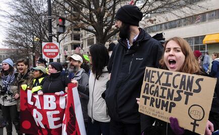 Reportan 90 detenidos en protesta contra Trump en Washington 
