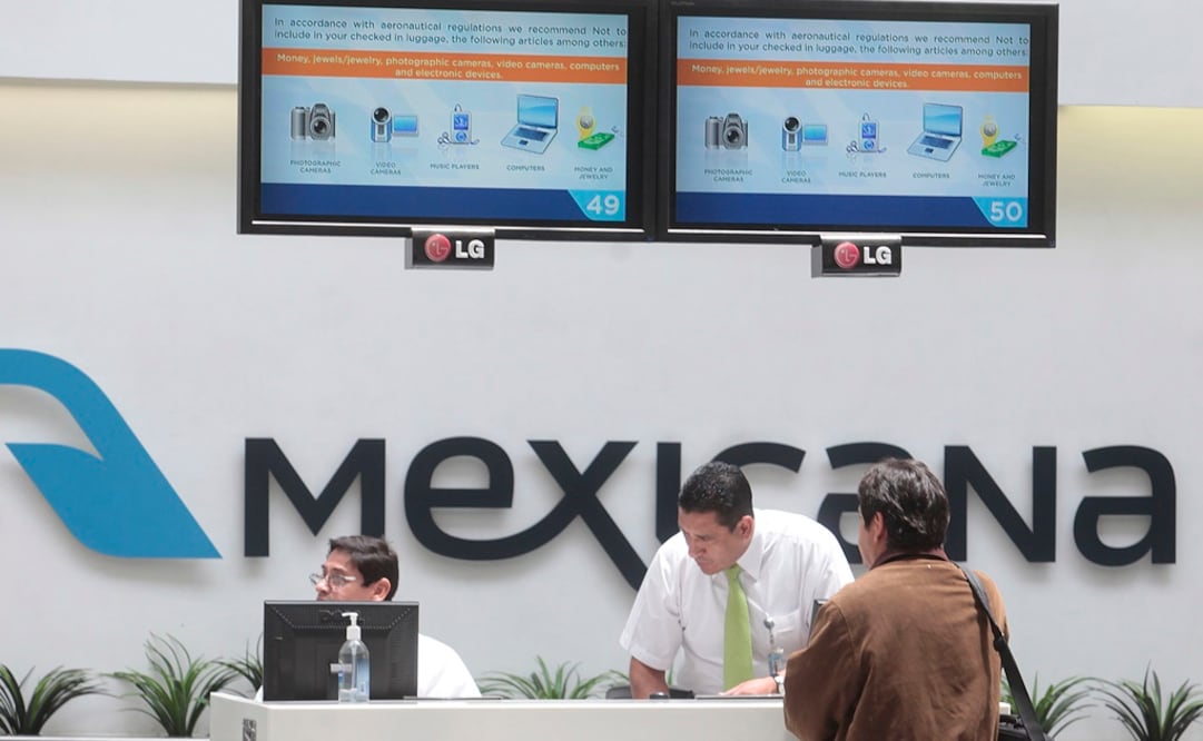 Uno de los mostradores que operaba en el AICM de la empresa Mexicana de Aviación. Foto: Archivo/EL UNIVERSAL