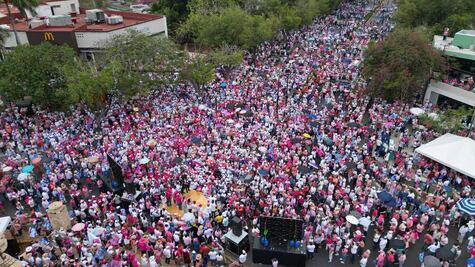 Marea Rosa en Mérida, una de las movilizaciones más numerosas del país