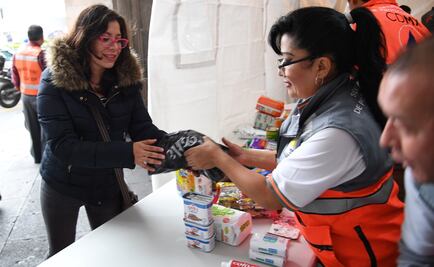 Centro de acopio en Zócalo por sismo recauda 2.5 toneladas de víveres