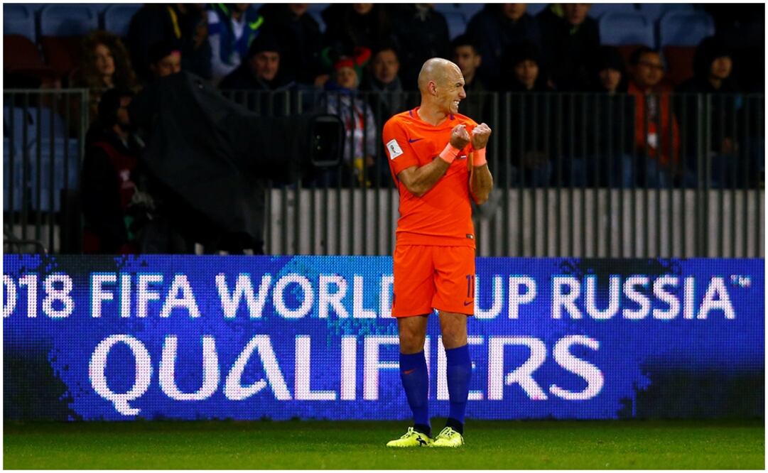 Reuters. Arjen Robben en partido con Holanda
