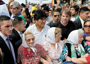 Evo critica a gobierno de Áñez desde Argentina