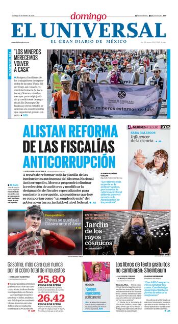 Portada impresa del 15 de febrero de 2026