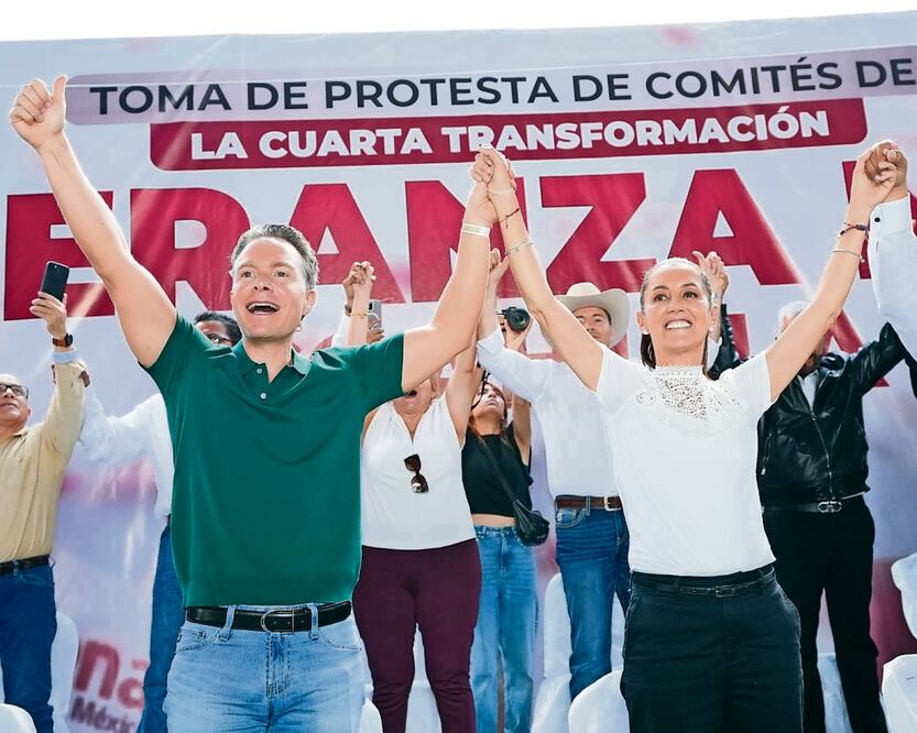 Manuel Velasco y Sheinbaum. Foto: Especial