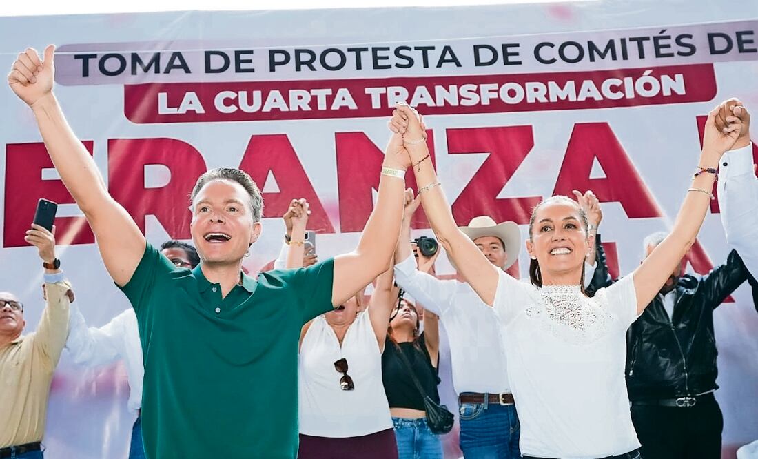 Manuel Velasco y Sheinbaum. Foto: Especial