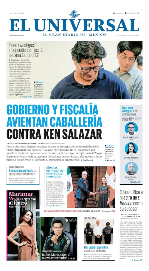 Portada impresa del 9 de julio de 2026