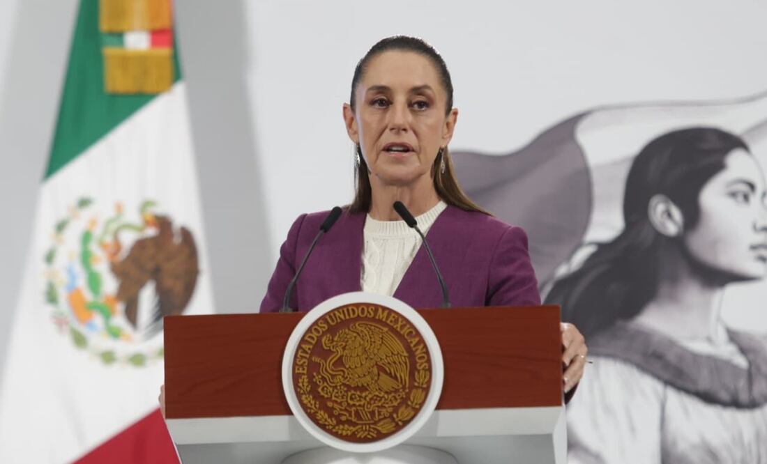Conferencia matutina de la presidenta Claudia Sheinbaum en Palacio Nacional el 14 de agosto de 2025. Foto: Carlos Mejía / EL UNIVERSAL