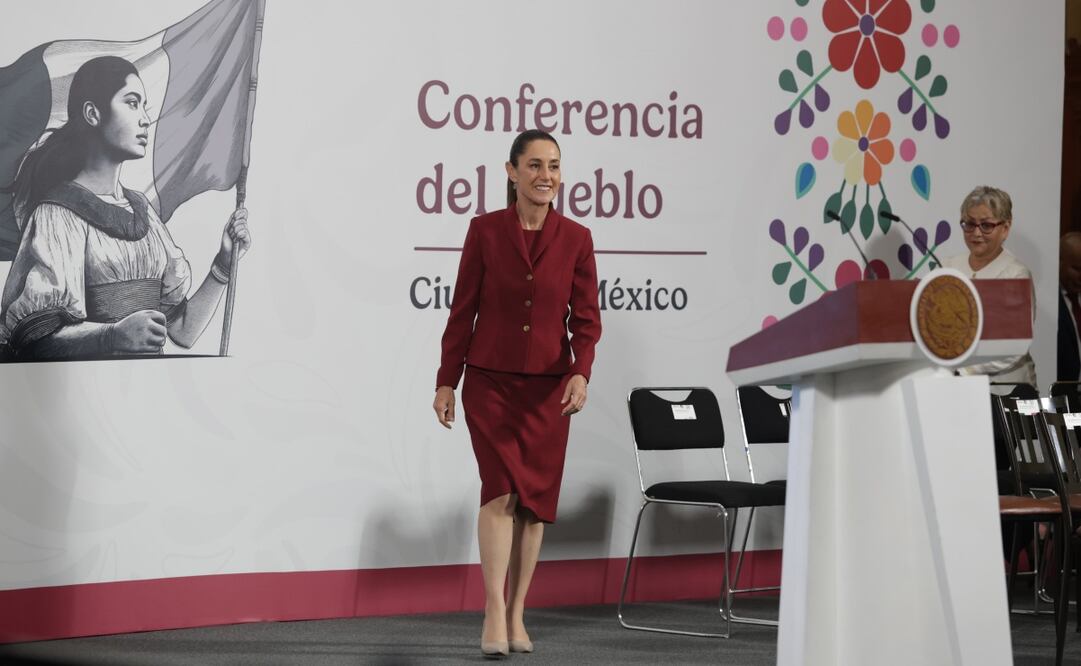Claudia Sheinbaum en su conferencia matutina del 2 de julio de 2025. Foto: Carlos Mejía / EL UNIVERSAL