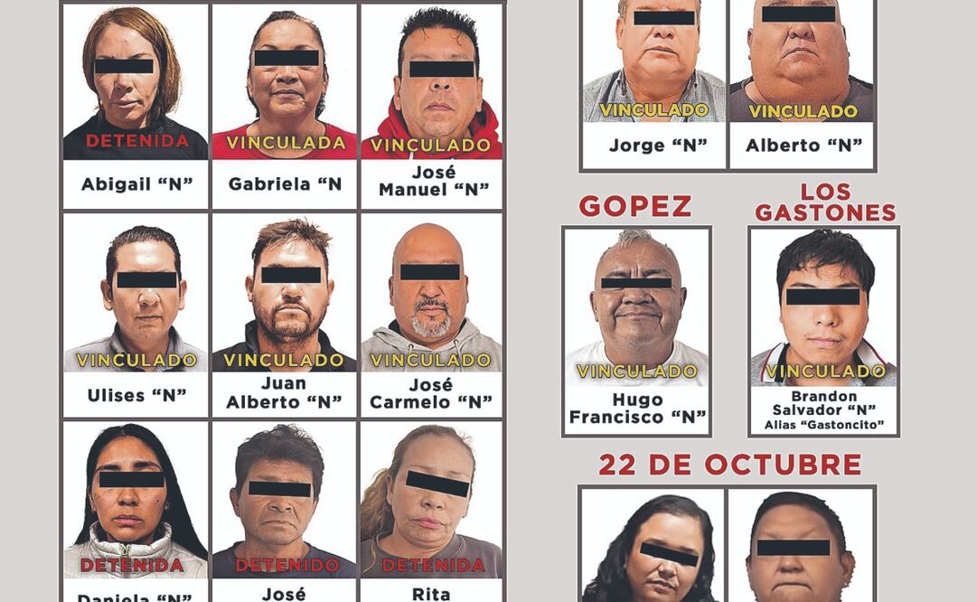 Líderes sindicales fueron detenidos durante el Operativo Restitución en municipios del Edomex. Foto: Especial