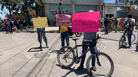 Pobladores de San Cristóbal Huichochitlán rechazan sanitización de calles por Covid-19