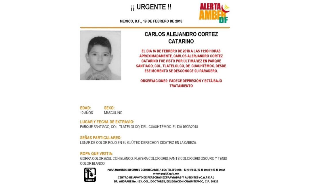 El menor cuenta con una cicatriz en la cabeza. Foto: Especial