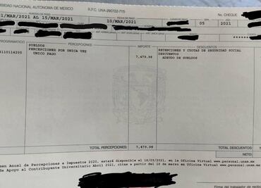 UNAM reconoce retraso en pagos a personal académico; pandemia, causa de adeudos, explica